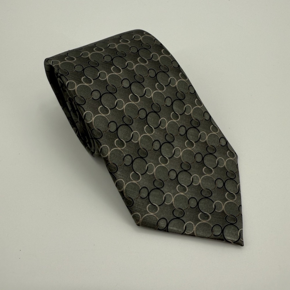 Disney Walt Disney World Vintage Silk‎ Men Tie Mickey 56" x 3.5" Green